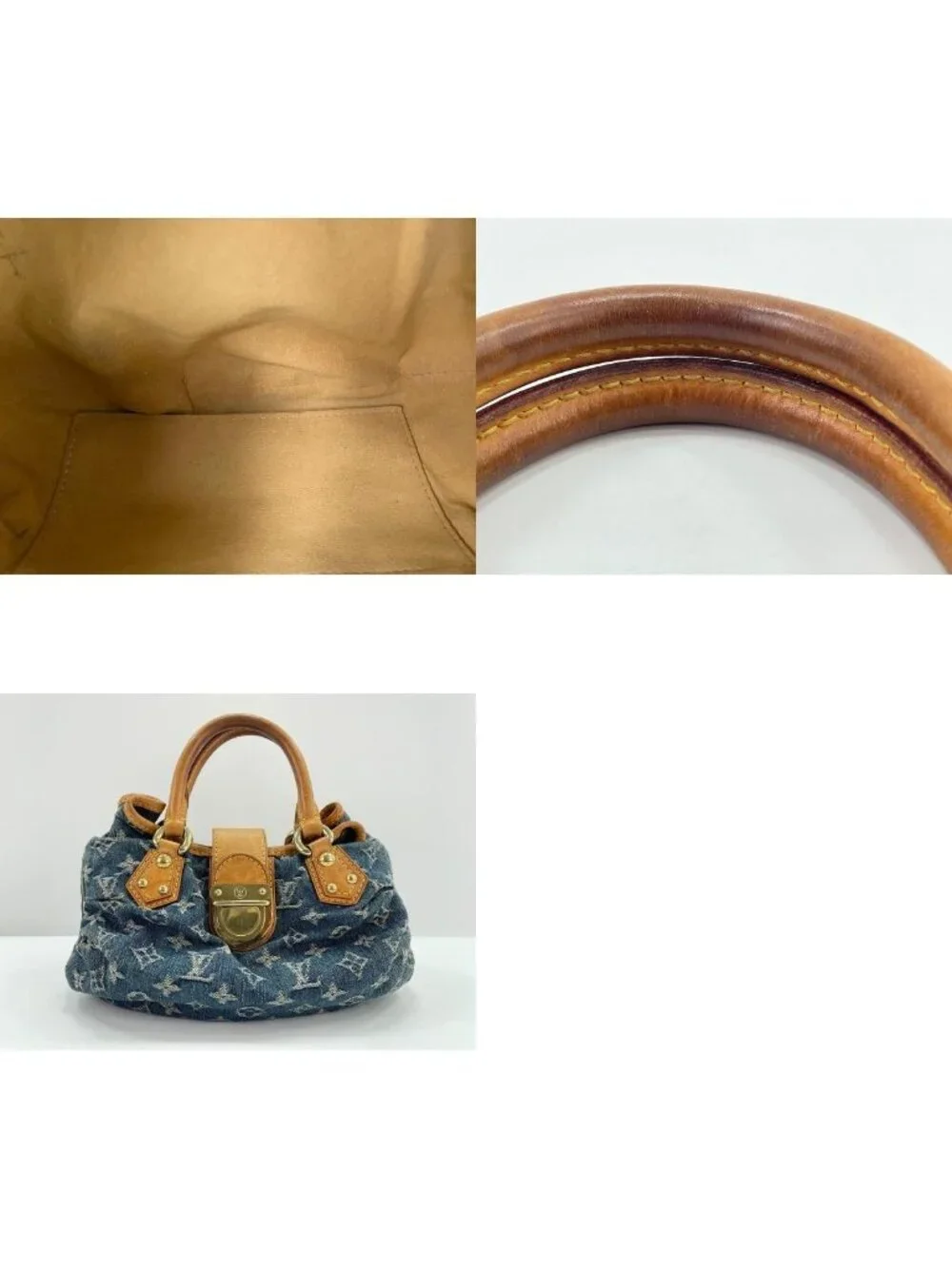 Louis Vuitton Handbag Monogram Denim Pleaty